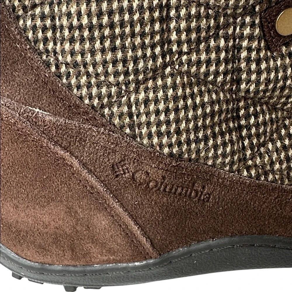 Columbia Waterproof Thermal Reflective Suede Faux‎ Fur Boots Size 10.5 Brown